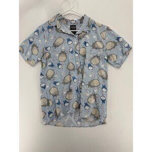Her Universe Studio Ghibli My Neighbor Totoro Woven Button Shirt Womens M